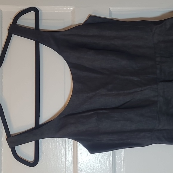 Gap Sleeveless Scoop Neck Black Chambray Fit & Flare Ballet Dress w/pockets Sz 4 - Picture 7 of 17